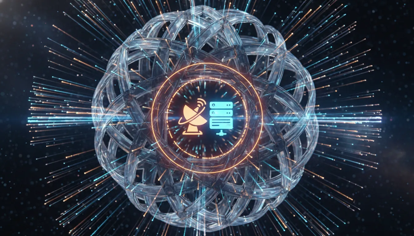 A digital visualization of a global high-speed server network powering premium IPTV streaming services in 2026.